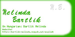 melinda bartlik business card